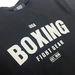 1916 Fight Gear Premium Boxing Shirt Black/White