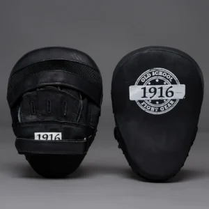 1916 Fight Gear Coaching Mitts Leather Black/White