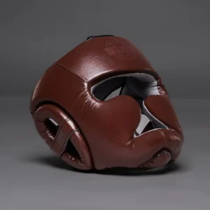 1916 Fight Gear Hoofdkap Leer Vintage Bruin