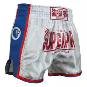 Super Pro Combat Gear Kickboksbroek Thai Stripes Wit