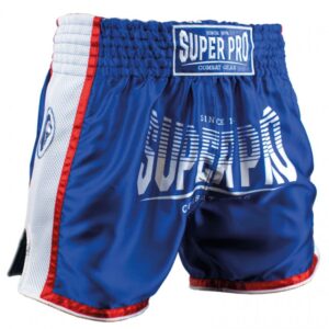 Super Pro Combat Gear Kickboksbroek Thai Stripes Blauw