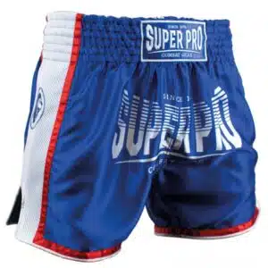 Super Pro Combat Gear Kickboksbroek Thai Stripes Blauw