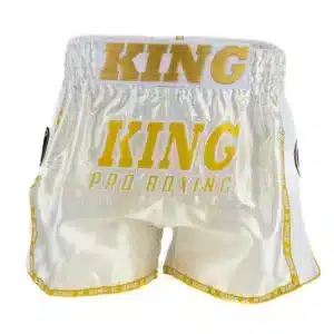 King Pro Boxing Kickboksbroek KPB Serie 8 White/Gold